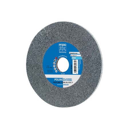 Pferd Unitized Wheel, 3Sf, 6"x1/4"x1", 6 in Dia, 1/4 in W, 1 in Arbor Hole 48364